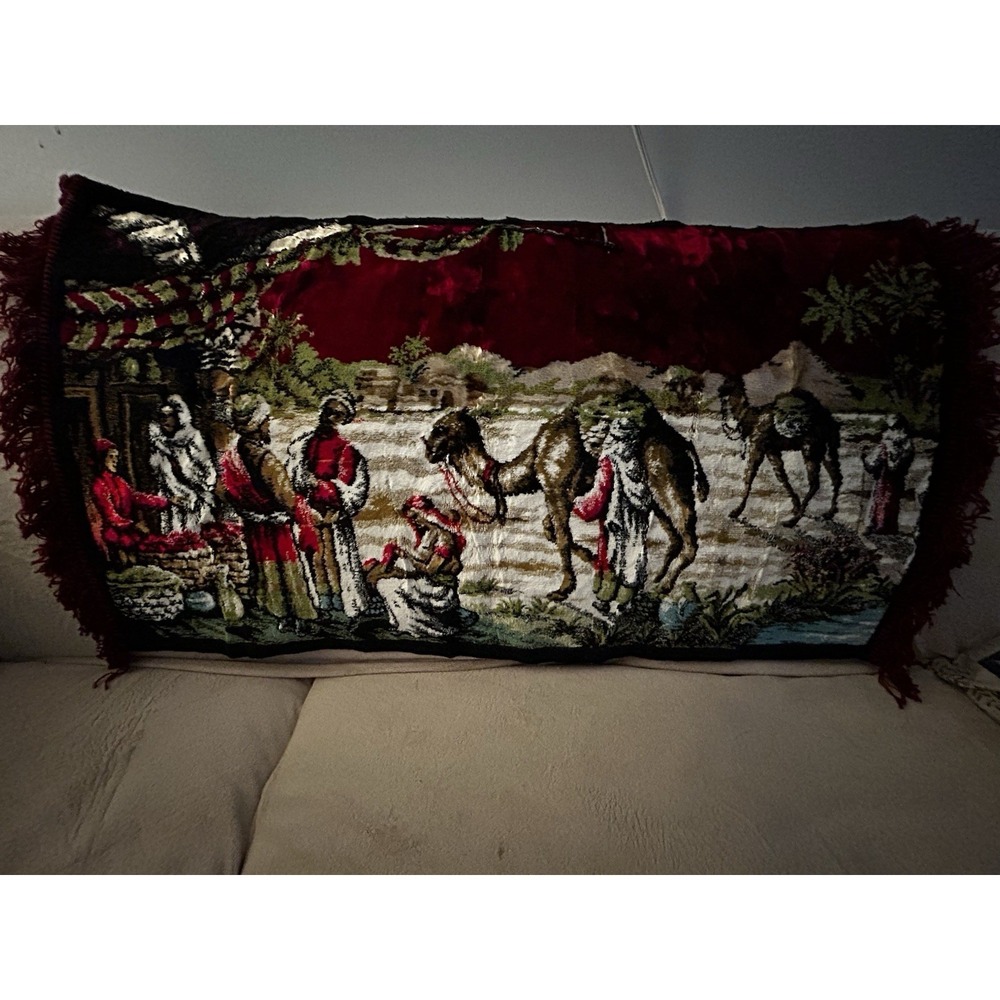 Christmas Wall Hanging Velvet Tassels Tapestry Decor